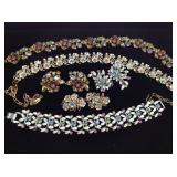 3 Sets Of Matching Costume Earrings, Necklaces+