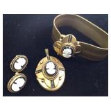 Matching Set Of Cameo Jewelry