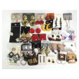 Large Group Of Costume Earrings In Org Packaging