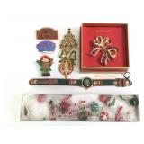 Festive Holiday Themed Costume Jewelry