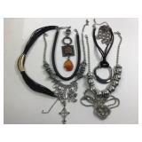 7 Chunky / Unique Costume Jewelry Necklaces