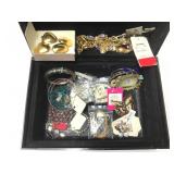 Jewelry Box & Costume Jewelry w/ Org Tags