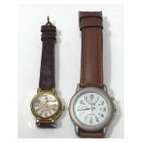 Gitano & Time Wristwatches w/ Leather Bands
