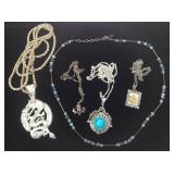 4 Sterling Silver Necklaces