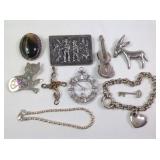 10 Sterling Brooches, Bracelets & More