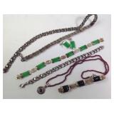 6 Sterling Necklces, Bracelets & Earrings