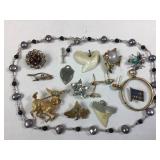 Group Of Assorted Vintage Pins & Pendants