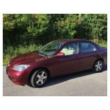 2004 Red Honda Civic EX 96K Miles