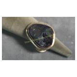 Size 9 Blue Druzy Sterling Ring