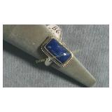 Size 6.5 Lapis Sterling Silver Ring