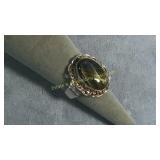 Size 8 Sterling Silver Blue Tiger