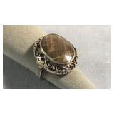 Size 8 Sterling Sapphire Ring