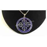 Sterling Silver Lapis Inlay Pendant