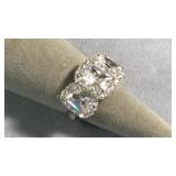 Size 8.5 Sterling Cubic Zirconia Ring