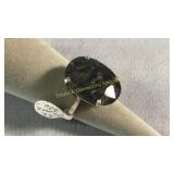 Size 8 Sterling Sapphire Ring