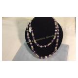2 Sterling & Sugilite Bead Necklaces