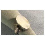 Size 6 Sterling & Moon Stone Ring