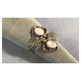 Adjustable Sterling Silver Mother of Pearl Ring