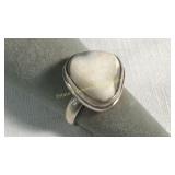 Size 9 Sterling & White Druzy Ring