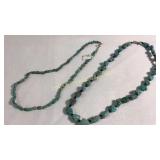 2 Turquoise Necklaces 18 in. & 17 in.