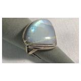 Size 9.75 Sterling & Moonstone Ring