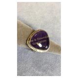 Size 8 Sterling Silver & Amethyst Ring
