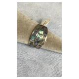 Size 8 Sterling Silver & Abalone Ring