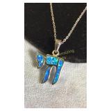 Sterling Silver & Opal Pendant