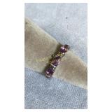 Size 9.5 Sterling Silver & Amethyst Ring