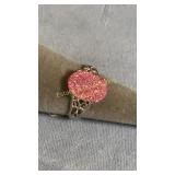 Size 9 Sterling Silver & Druzy Ring