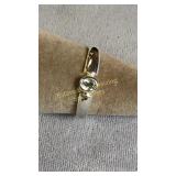 Size 8.25 Sterling Silver & Topaz Ring
