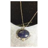 Sterling Silver & Lapis Pendant