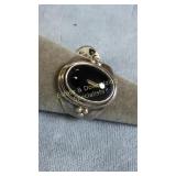 Size 8.5 Sterling Silver & Onyx Ring