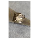 Size 9 Sterling Silver & Rainbow Moonstone Ring