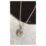 Sterling Silver & Blue Topaz Pendant