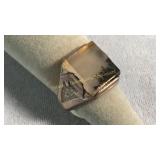 Size 6 Moss Agate & Sterling Ring