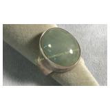 Size 9 Sterling & Aquamarine Ring