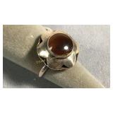 Size 6 Sterling & Carnelian Ring