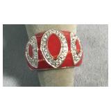 Size 9.5 Pave Enamel Ring