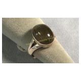 Size 9 Labrodite & Sterling Ring