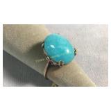 Size 8 Amazonite & Sterling Ring