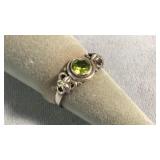 Size 6 Sterling & Peridot Ring