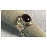 Size 6.5 Sterling & Garnet Ring
