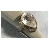 Size 8.5 Sterling & Quartz Ring