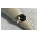 Size 7 Sterling & Onyx Ring