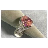 Size 9 Pink Cubic Zirconia Ring