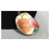 Porcelain & Silver Pendant