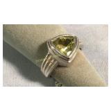 Size 9 Citrine & Sterling Ring