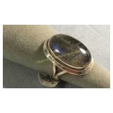 Size 8.5 Labradorite & Sterling Ring