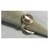 Size 9 Sterling Silver & Moonstone Ring